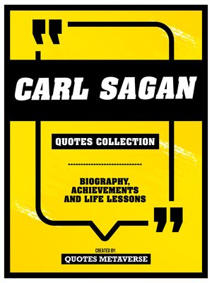 cover image of Carl Sagan--Quotes Collection